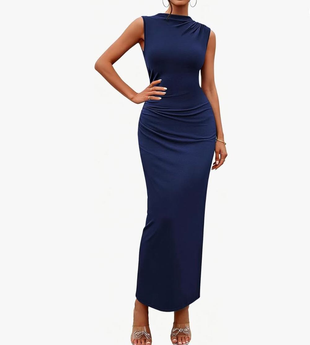 NWT Navy Blue High Neck Dress - Small